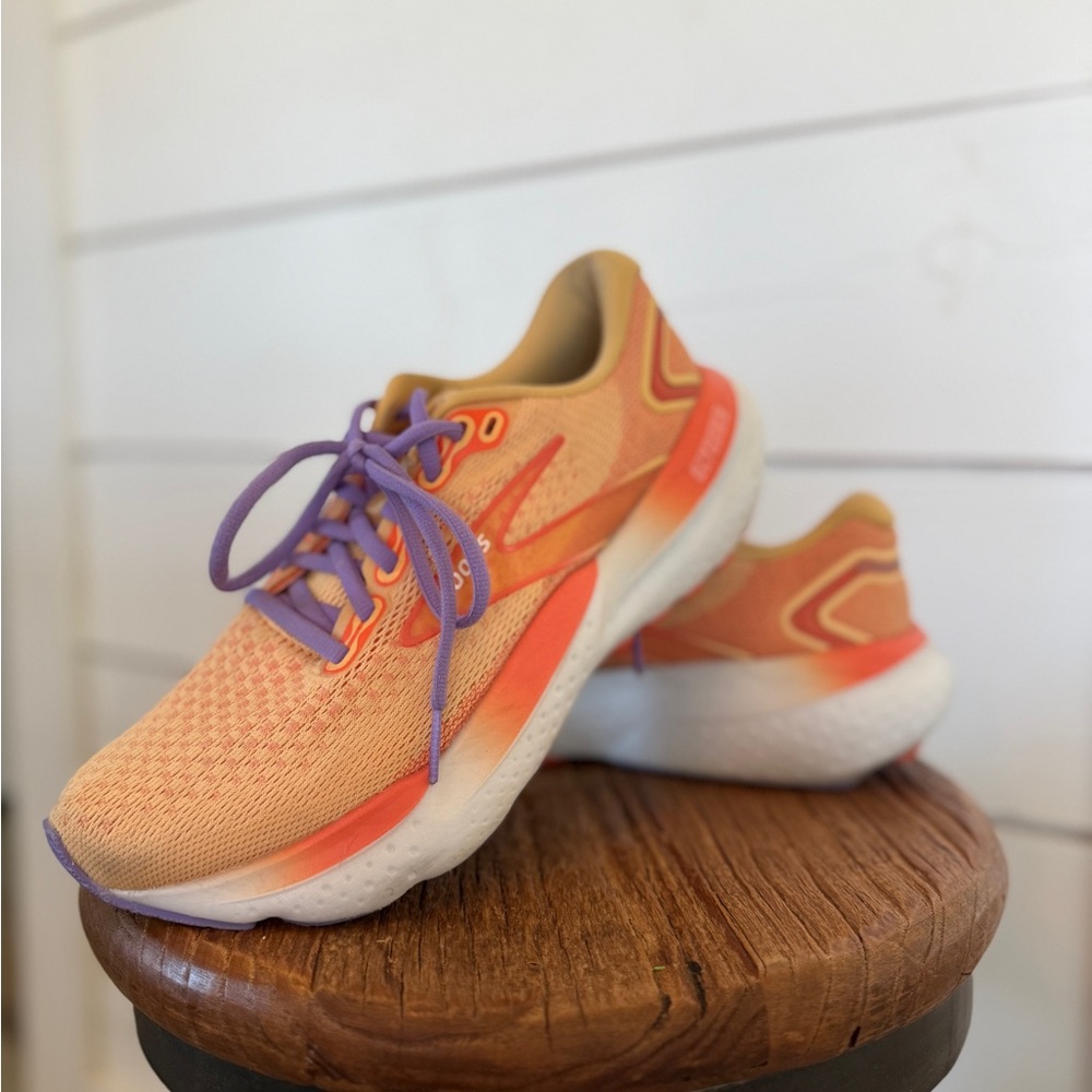 Brooks Vibrant Orange and Purple Sneakers - Picture 2 of 5